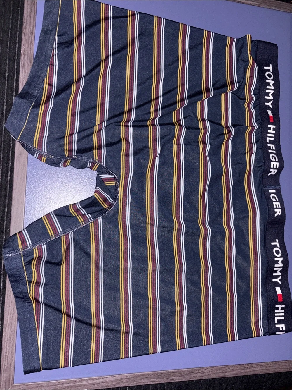 Tommy Hilfiger Black Boxer Briefs with Red & Yellow Accent Waistband